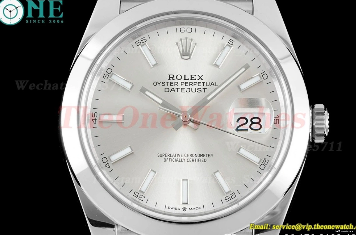 126300 Stk VR3235 Jubilee Silver 41mm Datejust SS SS King 904L 1208